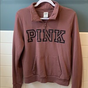 PINK Half Zip Pull Over